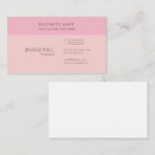 Professionele minimalistische elegante roze Sjablo Visitekaartje (Voorkant / Achterkant)