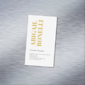 Professionele minimalistische gedurfde moderne gou magnetisch visitekaartje (Voorbeeld)