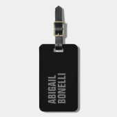 Professionele, minimalistische, gedurfde moderne j bagagelabel (Voorkant verticaal)