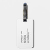 Professionele, minimalistische, gedurfde moderne j bagagelabel (Achterkant verticaal)