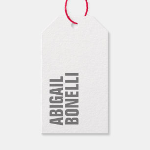 Professionele minimalistische gewaagde moderne gri cadeaulabel