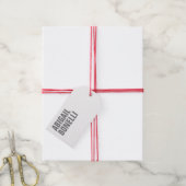 Professionele minimalistische gewaagde moderne gri cadeaulabel (Met Touw)
