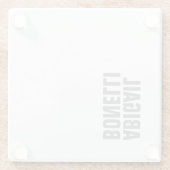 Professionele minimalistische gewaagde moderne gri glazen onderzetter (Achterkant)