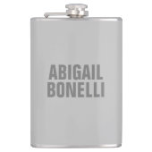 Professionele minimalistische gewaagde moderne gri heupfles (Voorkant)