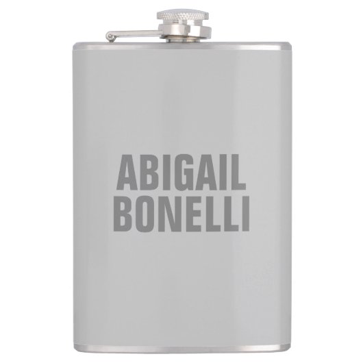 Professionele minimalistische gewaagde moderne gri heupfles (Voorkant)