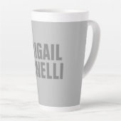 Professionele minimalistische gewaagde moderne gri latte mok (Rechterhoek)