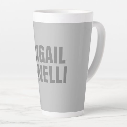 Professionele minimalistische gewaagde moderne gri latte mok (Rechterhoek)