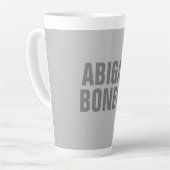 Professionele minimalistische gewaagde moderne gri latte mok (Linkerhoek)