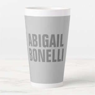 Professionele minimalistische gewaagde moderne gri latte mok