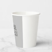 Professionele minimalistische gewaagde moderne gri papieren bekers (Links)