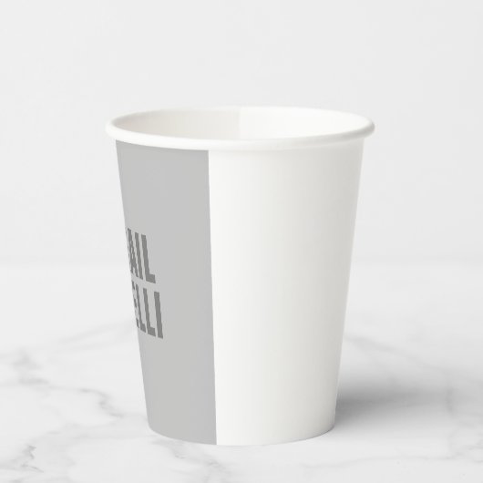 Professionele minimalistische gewaagde moderne gri papieren bekers (Links)