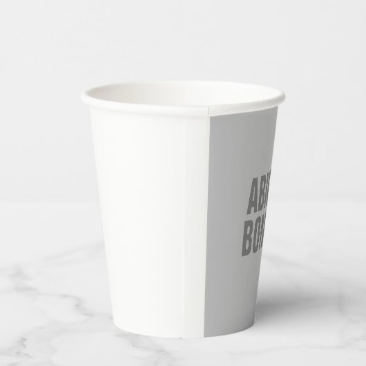 Professionele minimalistische gewaagde moderne gri papieren bekers (Rechts)