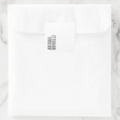 Professionele minimalistische gewaagde moderne gri vierkante sticker (Tas)