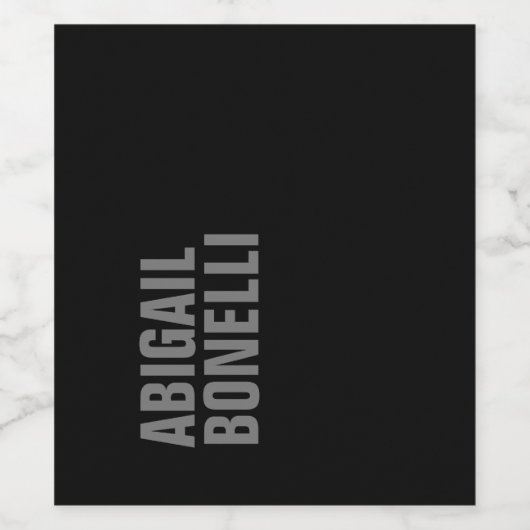 Professionele minimalistische gewaagde moderne gri wijn etiket (Enkel label)