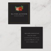 Professionele Minimalistische Gouden Rand Elegante Vierkante Visitekaartje (Voorkant / Achterkant)