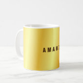 Professionele, minimalistische goudkleur voegt jou koffiemok (Voorkant links)