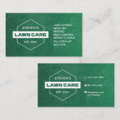 Professionele minimalistische grasverzorging groen visitekaartje (Voorkant / Achterkant)