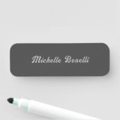 Professionele minimalistische grijze moderne kalli naamplaatje (In situ)