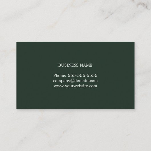 Professionele minimalistische, groene consultant m visitekaartje (Achterkant)