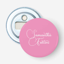 Professionele minimalistische handschrift naam roz button flesopener