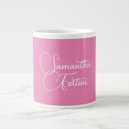 Professionele minimalistische handschrift naam roz grote koffiekop