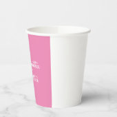 Professionele minimalistische handschrift naam roz papieren bekers (Links)