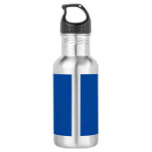 Professionele minimalistische handschriftnaam blau waterfles (Achterkant)