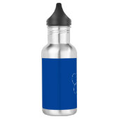 Professionele minimalistische handschriftnaam blau waterfles (Links)