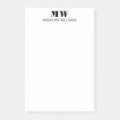 Professionele, minimalistische Initialen Business  Post-it® Notes (Voorkant)