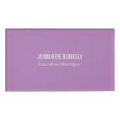 Professionele minimalistische jouw naam toevoegen naambadge (Voorkant)