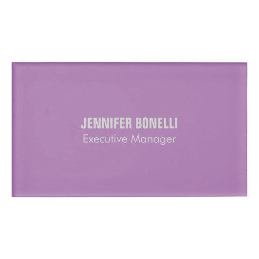 Professionele minimalistische jouw naam toevoegen naambadge (Voorkant)