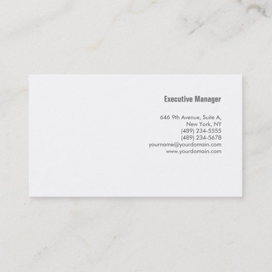 Professionele minimalistische kalligrafie floraal visitekaartje (Achterkant)