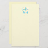 Professionele minimalistische kalligrafie naam briefpapier (Voorkant / Achterkant)