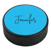 Professionele minimalistische kalligrafie naam hem hockey puck (3/4)
