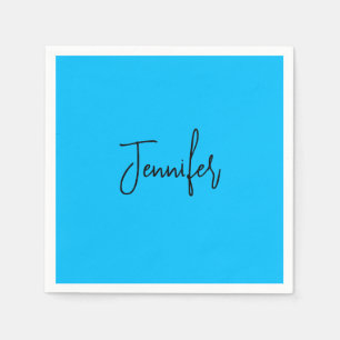 Professionele minimalistische kalligrafie naam hem servet