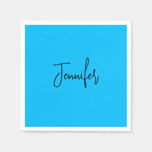 Professionele minimalistische kalligrafie naam hem servet (Voorkant)