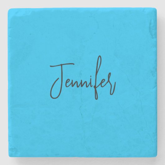 Professionele minimalistische kalligrafie naam hem stenen onderzetter (Voorkant)