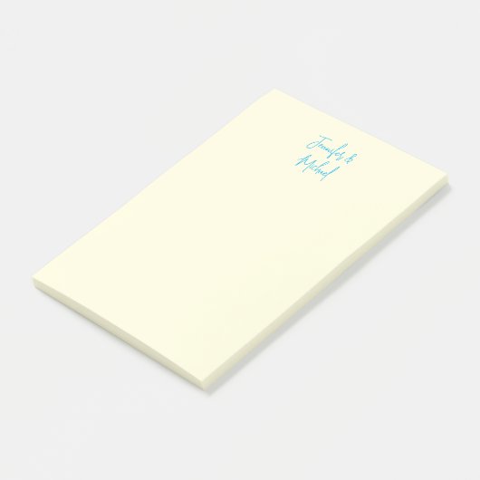 Professionele minimalistische kalligrafie naam post-it® notes (Schuin)