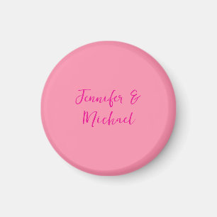 Professionele minimalistische kalligrafie roze kle magneet
