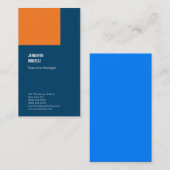 Professionele minimalistische kleurstof & azuurbla visitekaartje (Voorkant / Achterkant)