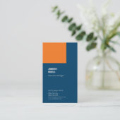 Professionele minimalistische kleurstof & azuurbla visitekaartje (Staand voorkant)