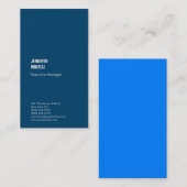 Professionele minimalistische kleurstof & azuurbla visitekaartje (Voorkant / Achterkant)