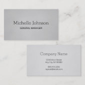 Professionele minimalistische korstgrijs visitekaartje (Voorkant / Achterkant)