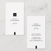 Professionele minimalistische lay-out - Schone B&W Visitekaartje (Voorkant / Achterkant)
