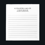 Professionele minimalistische led notitieblok<br><div class="desc">Een modern notitieblok met een minimalistisch ontwerp in zwart-wit. De naam van de douane en de rol van de titelpositie en bedrijf of douanetekst die op een eenvoudige witte achtergrond wordt voorgesteld. Pas het gebruiken van de verstrekte gebieden aan of gebruik de "bericht"knoop om de ontwerper voor hulp te contacteren....</div>