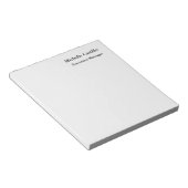 Professionele minimalistische lichtgrijs notitieblok (Schuin)