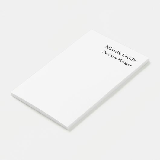 Professionele minimalistische lichtgrijs post-it® notes (Schuin)