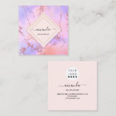 Professionele minimalistische Lijst Holographic Ma Vierkante Visitekaartje (Voorkant / Achterkant)