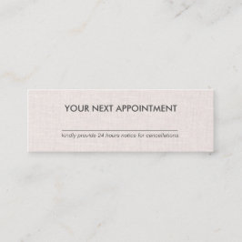 Professionele minimalistische Linen Mini-benoeming Mini Visitekaartje