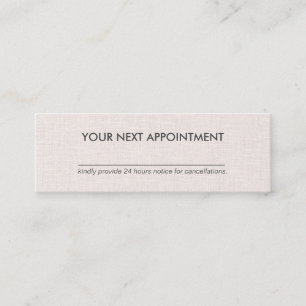 Professionele minimalistische Linen Mini-benoeming Mini Visitekaartje